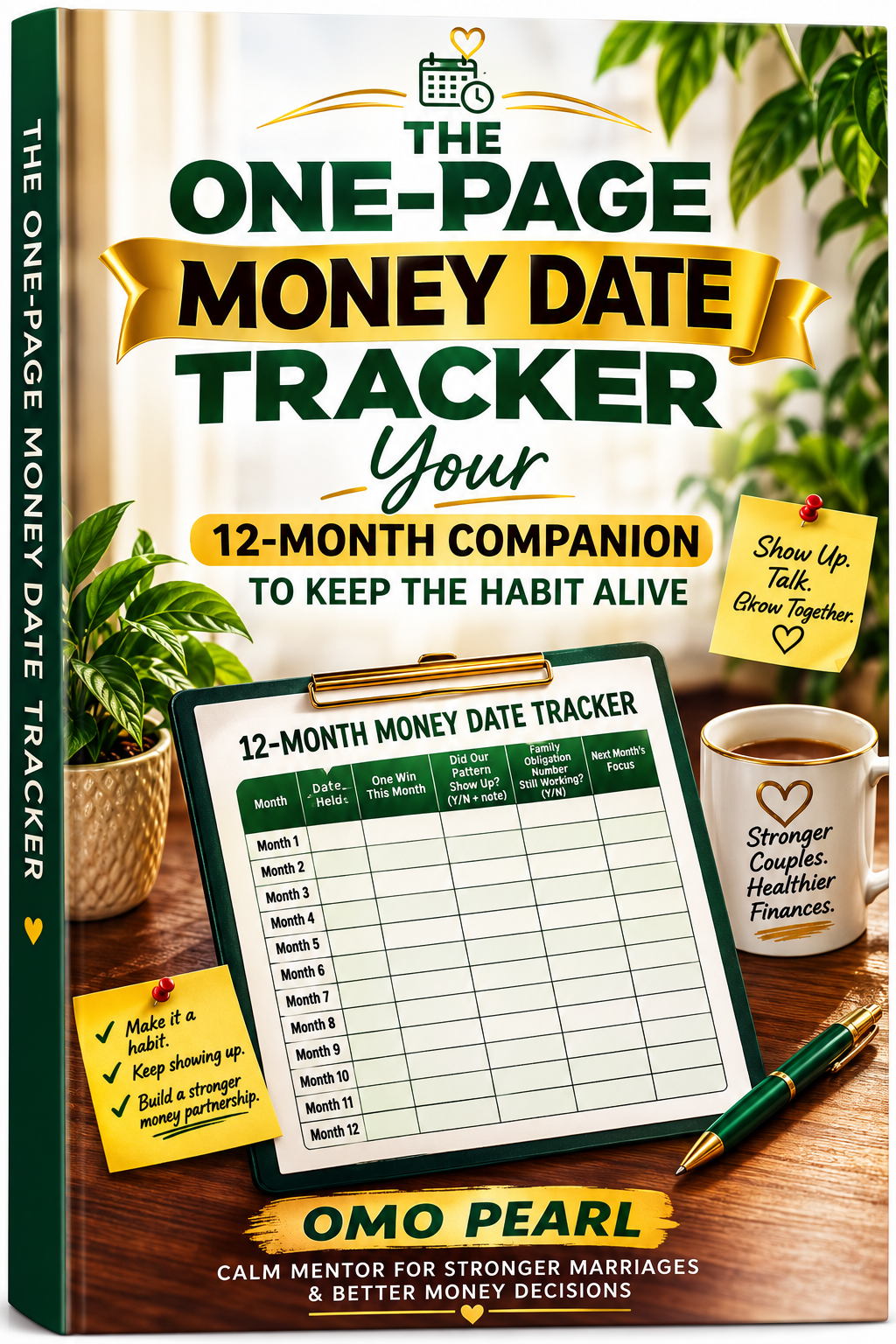 12-Month Money Date Tracker mockup